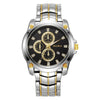 Alloy Steel Band Quartz Watch Business Style Round Dial Waterproof