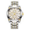 Alloy Steel Band Quartz Watch Business Style Round Dial Waterproof