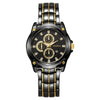 Alloy Steel Band Quartz Watch Business Style Round Dial Waterproof
