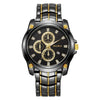 Alloy Steel Band Quartz Watch Business Style Round Dial Waterproof