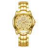 Alloy Steel Band Quartz Watch Business Style Round Dial Waterproof