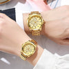 Alloy Steel Band Quartz Watch Business Style Round Dial Waterproof
