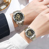 Alloy Steel Band Quartz Watch Business Style Round Dial Waterproof