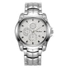 Alloy Steel Band Quartz Watch Business Style Round Dial Waterproof