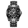 Alloy Steel Band Quartz Watch Business Style Round Dial Waterproof
