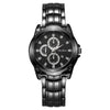 Alloy Steel Band Quartz Watch Business Style Round Dial Waterproof