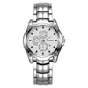 Alloy Steel Band Quartz Watch Business Style Round Dial Waterproof