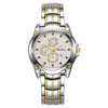 Alloy Steel Band Quartz Watch Business Style Round Dial Waterproof