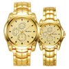Alloy Steel Band Quartz Watch Business Style Round Dial Waterproof