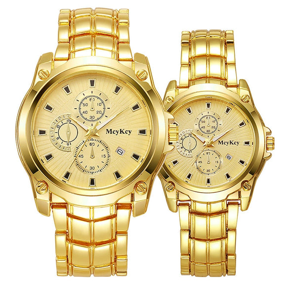Alloy Steel Band Quartz Watch Business Style Round Dial Waterproof