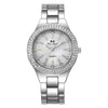 Alloy Steel Quartz Watch Casual Style Round Dial For Women