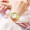 Alloy Steel Quartz Watch Casual Style Round Dial For Women