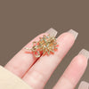 Alloy Sunflower Brooch Electroplating Highend Female Niche Design Sense Pin Neck Accessories