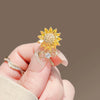Alloy Sunflower Brooch Electroplating Highend Female Niche Design Sense Pin Neck Accessories