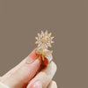 Alloy Sunflower Brooch For Women Electroplated Cute Natural Style