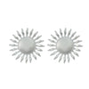 Alloy Sunflower Earrings For Girls With Electroplating Process