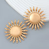Alloy Sunflower Earrings For Girls With Electroplating Process