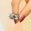 Alloy Sunflower Finger Ring Antique Style Geometric Pattern Electroplated Unisex