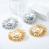 Alloy Sunflower Pendant Jewelry Set With Snake Bone Chain For Women