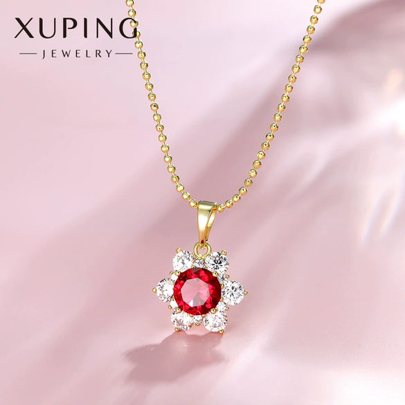 Alloy Sunflower Pendant Necklace With Ball Chain And Electroplating Treatment