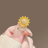 Alloy Sunflower Women's Brooch Electroplating Pin Cute Small Corsage Collar Accessories