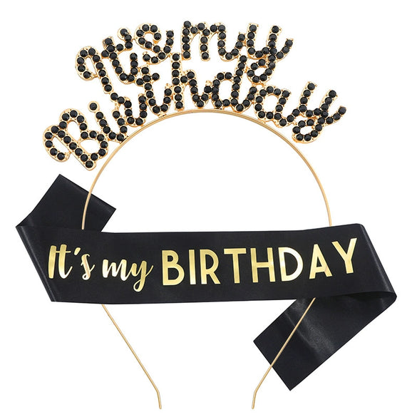 Alloy Sweet Style Electroplated Rhinestone Headband And Belt For Birthday Party Accessories