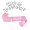 Alloy Sweet Style Electroplated Rhinestone Headband And Belt For Birthday Party Accessories