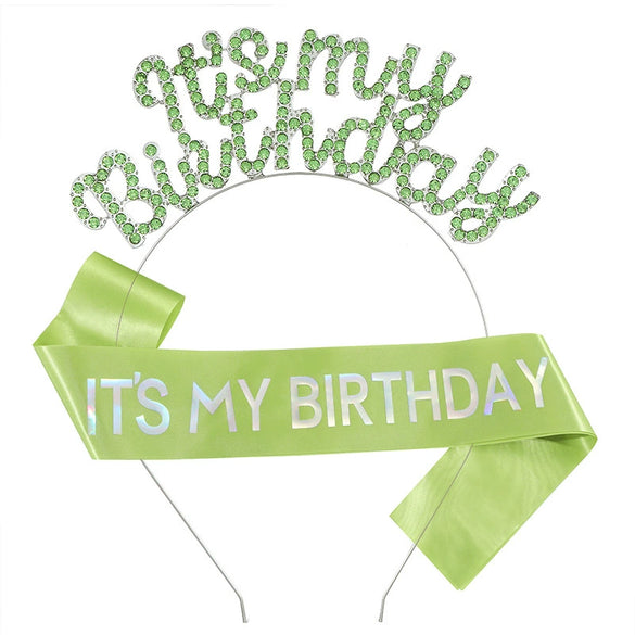 Alloy Sweet Style Electroplated Rhinestone Headband And Belt For Birthday Party Accessories