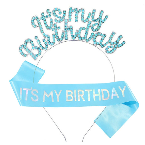 Alloy Sweet Style Electroplated Rhinestone Headband And Belt For Birthday Party Accessories