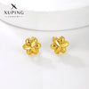 Alloy Sweet Style Flower Earrings For Women Electroplated