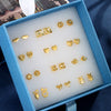 Alloy Sweet Style Flower Earrings For Women Electroplated