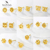 Alloy Sweet Style Flower Earrings For Women Electroplated