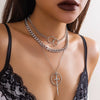 Alloy Swordshaped Exaggerated Tassel Geometric Hip Hop Style Electroplated Women's Necklace