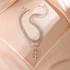 Alloy Swordshaped Exaggerated Tassel Geometric Hip Hop Style Electroplated Women's Necklace