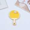 Alloy Table Tennis Racket Diy Jewelry Accessories Dripping Oil Pearl Artificial Hand Rope Pendant Key Pendant