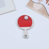 Alloy Table Tennis Racket Diy Jewelry Accessories Dripping Oil Pearl Artificial Hand Rope Pendant Key Pendant