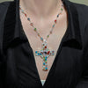 Alloy Tassel Geometric Ushaped Diamond Pendant Necklace For Men And Women