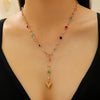 Alloy Tassel Geometric Ushaped Diamond Pendant Necklace For Men And Women