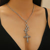 Alloy Tassel Geometric Ushaped Diamond Pendant Necklace For Men And Women
