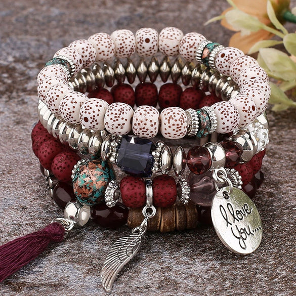 Alloy Tassel Wings Pendant Ladies Bracelet Fashion Style