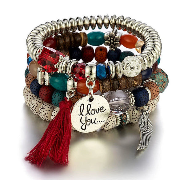 Alloy Tassel Wings Pendant Ladies Bracelet Fashion Style