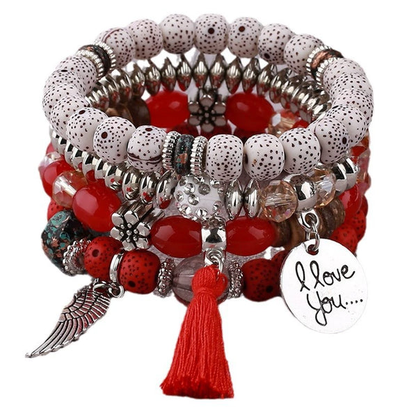 Alloy Tassel Wings Pendant Ladies Bracelet Fashion Style
