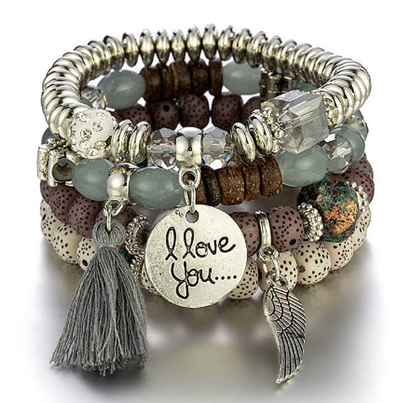 Alloy Tassel Wings Pendant Ladies Bracelet Fashion Style