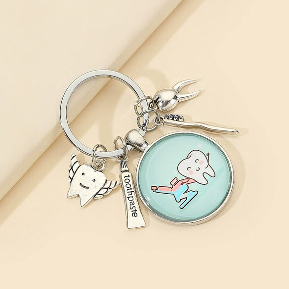 Alloy Teeth Shaped Keychain Pendant Jewelry