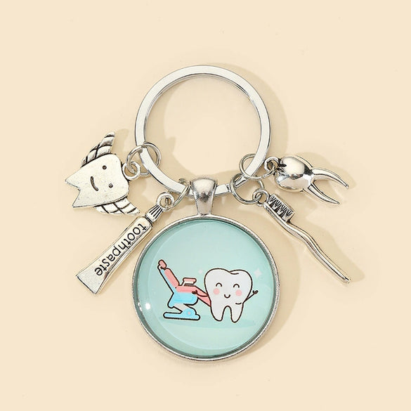 Alloy Teeth Shaped Keychain Pendant Jewelry