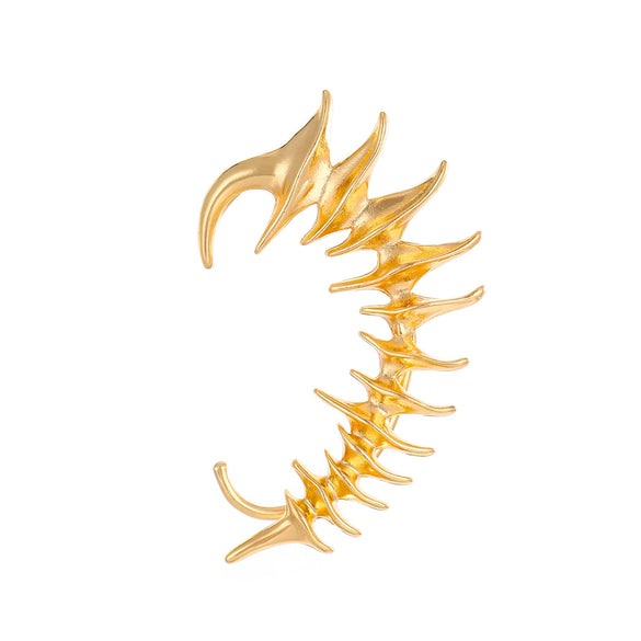 Alloy Thorn Spine Bone Mechanical Style Electroplated Ear Clip For Men And Women