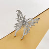 Alloy Three Dimensional Large Butterfly Women's Retro Niche Fashion Exaggerated Temperament Ring With Electroplating