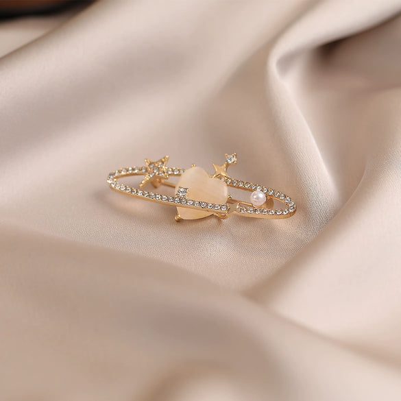 Alloy Threedimensional Planet Star Brooch Electroplated For Men And Women