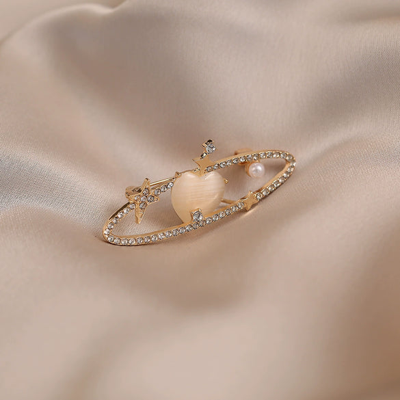 Alloy Threedimensional Planet Star Brooch Electroplated For Men And Women