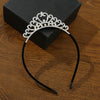 Alloy Threedimensional Rhinestone Hairband For Girls Electroplated Hair Accessories